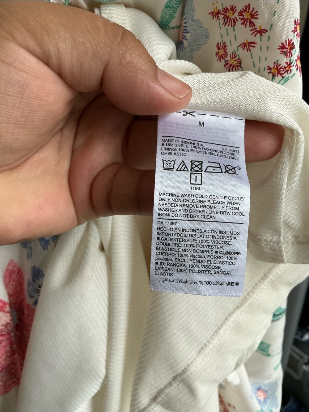 Old Navy Cream Floral Sundress Medium Fit & Flare Cami Style Boho Cottagecore - Picture 11 of 12